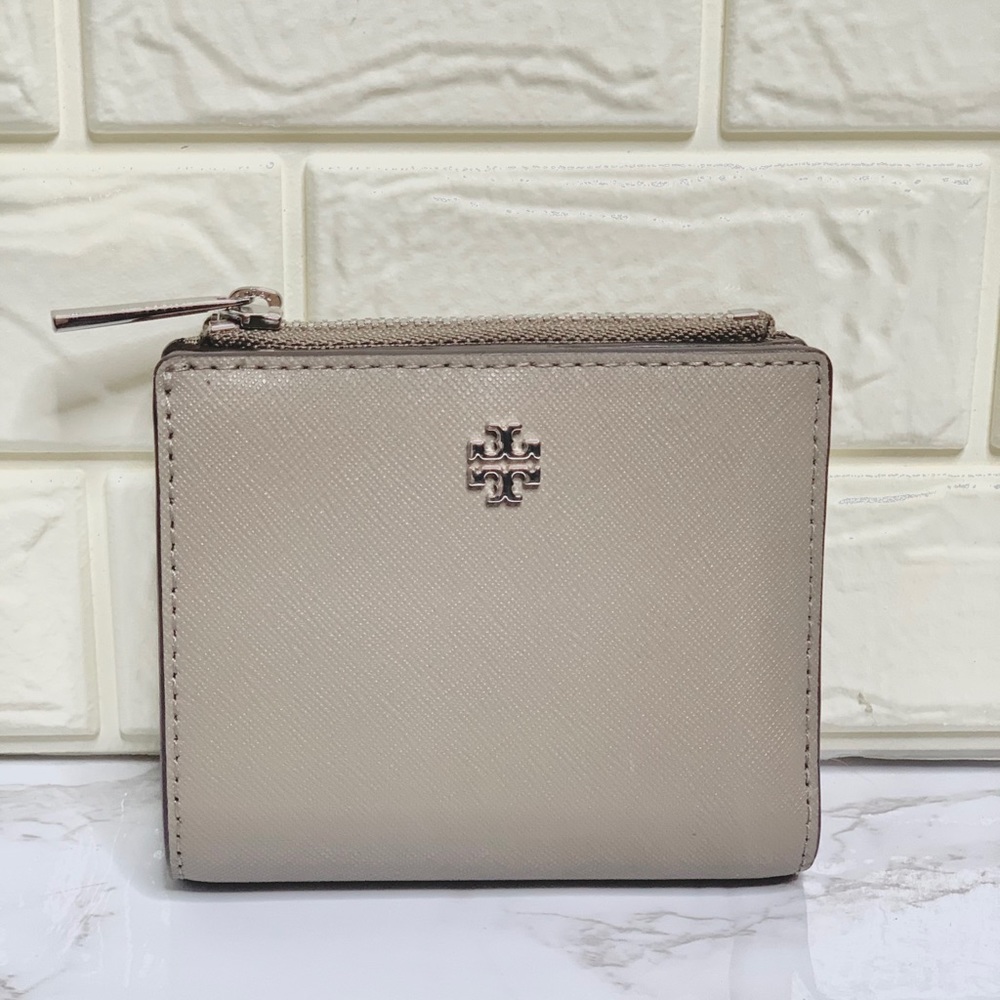 TORY BURCH Emerson Mini Wallet Gray Heron
